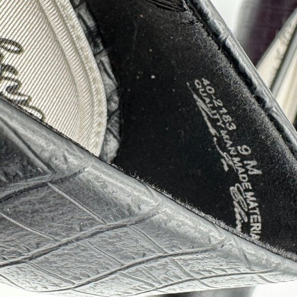 Easy Street Womens Fabulous Black Crocodile Embossed Heels Pumps Size 9 - Picture 7 of 9